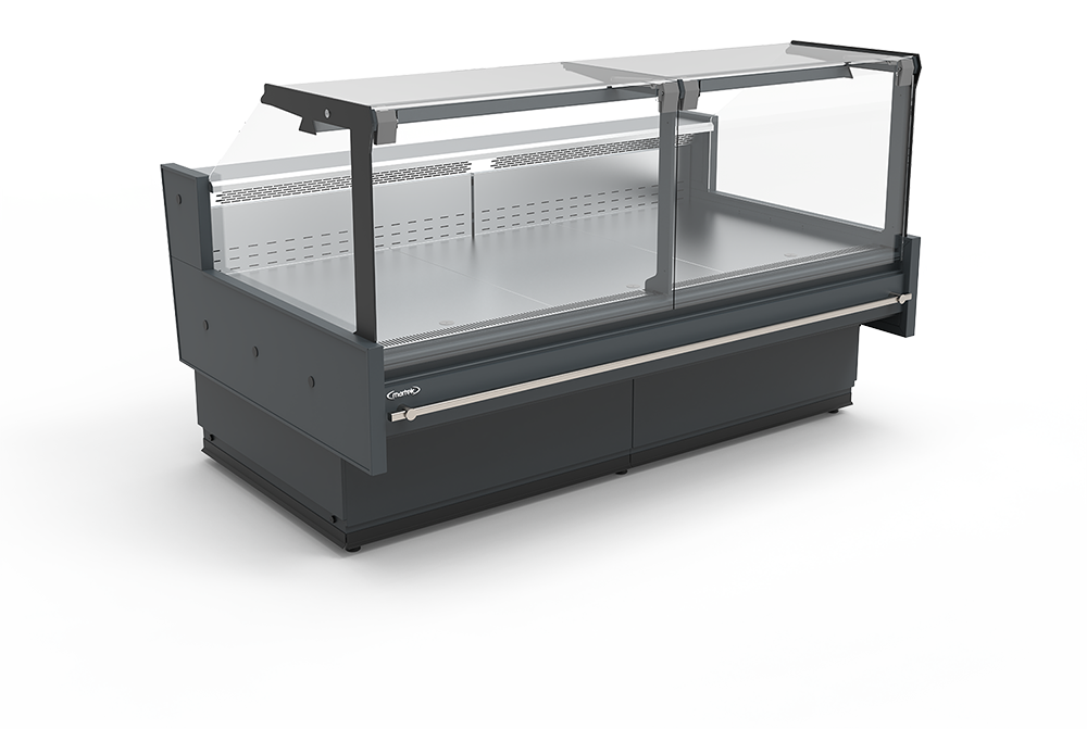 BORNEO PL REMOTE FLAT GLASS MEAT/DELI CABINET